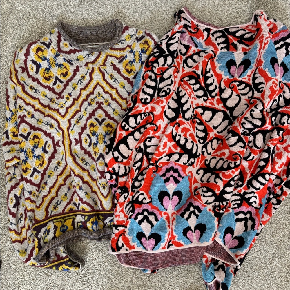 Two Anthropologie Sweaters Size XL